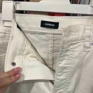 Express Modern Straight Cream Pants